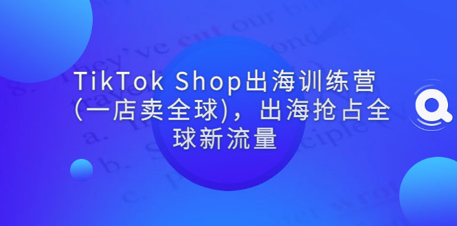 【副业项目3345期】tiktok电商怎么做（TikTok Shop出海训练营课程教你抖音跨境电商怎么做）-中创 网赚