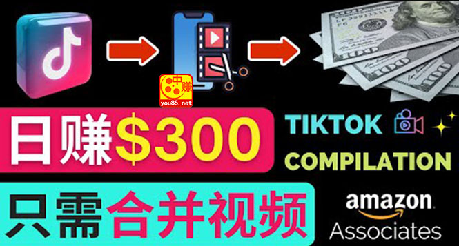 【副业项目3813期】搬运Tiktok短视频到Youtube赚钱，只需下载，合并视频，日赚300美元-中创 网赚