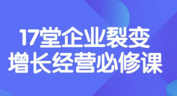 【副业项目3838期】张琦《盈利增长17堂必修课》企业裂变增长的经营智慧，带你了解增长的本质-中创 网赚