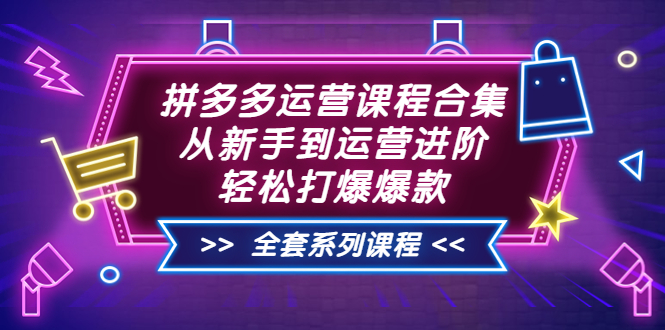 【副业项目3861期】拼多多运营课程合集：从新手到运营进阶，拼多多新手开店教程视频-中创 网赚