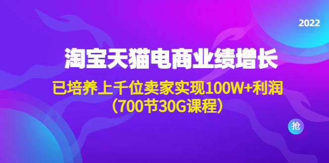 【副业项目4675期】淘系天猫电商业绩增长：已培养上千位卖家实现100W+利润（700节30G课程）-中创 网赚