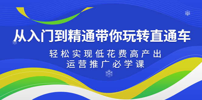 【副业项目5274期】从入门到精通带你玩转直通车：轻松实现低花费高产出，35节运营推广必学课-中创 网赚