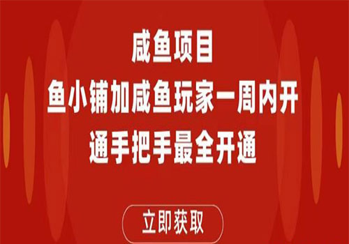 【副业项目6067期】2023闲鱼项目鱼小铺加闲鱼玩家认证一周内开通，手把手最全开通-中创 网赚