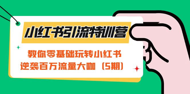 【副业项目7351期】小红书引流特训营-第5期：教你零基础玩转小红书，逆袭百万流量大咖-中创 网赚