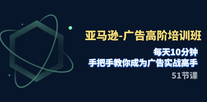 【副业项目8049期】亚马逊-广告高阶培训班，每天10分钟，手把手教你成为广告实战高手-中创 网赚