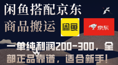 【副业项目8156期】闲鱼搭配京东备份库搬运，一单纯利润200-300，全部正品靠谱，适合新手-中创 网赚