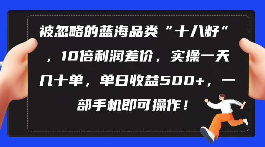 被忽略的蓝海品类“十八籽”，10倍利润差价，实操一天几十单 单日收益500+-中创 网赚