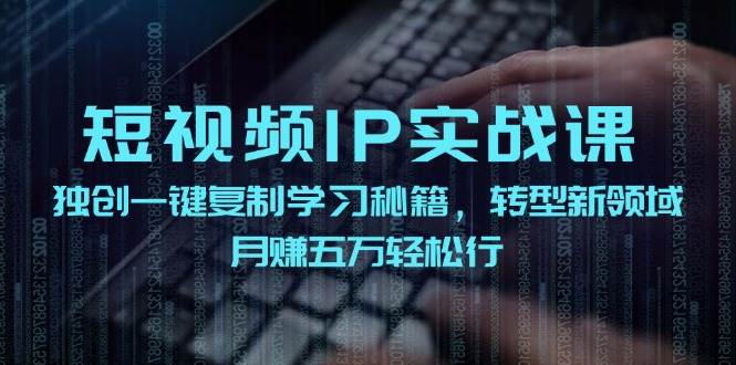 短视频 IP实战课，独创一键复制学习秘籍，转战新领域，月赚五万轻松行-中创 网赚