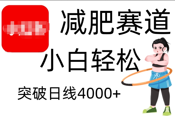 小红书减肥赛道，小白轻松日利润4000+-中创 网赚